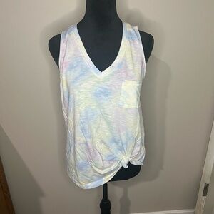 SO Multicolored Tie Dye Tank Top